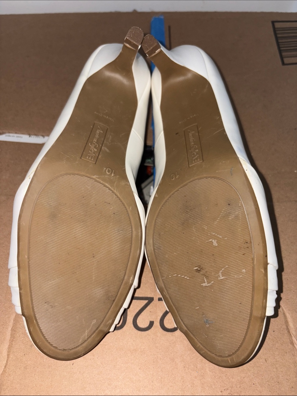 American Eagle Outfitters White Knot Peep-Toe Heels size 10 - Picture 4 of 6
